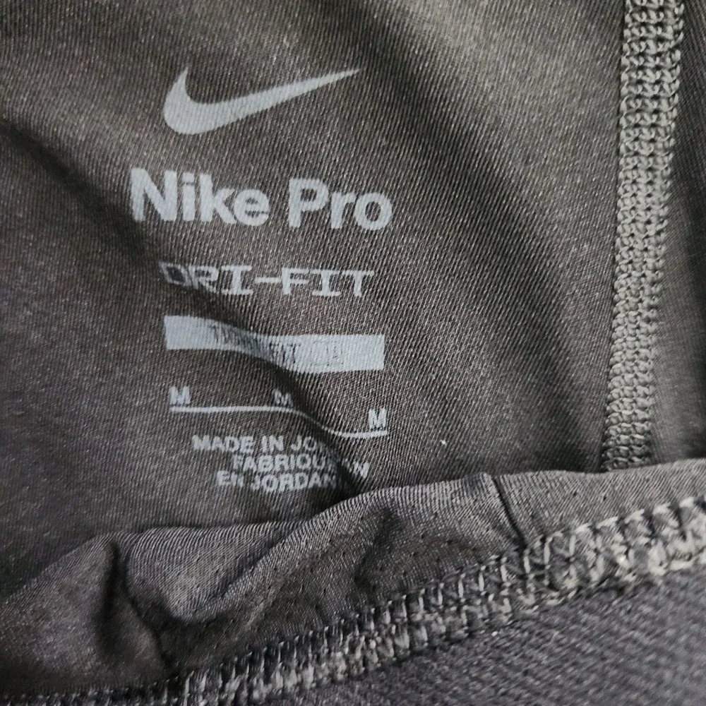 Nike Pro Dri-FIT Mens Black Compression Tights Training Leggings Size M Pockets